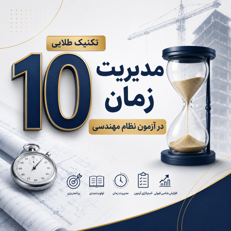 ۱۰ تکنیک طلایی مدیریت زمان در آزمون نظام مهندسی